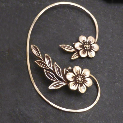 1 Pair Ear Cuff For Women's Party Evening Gift Date Alloy Vintage Style Fashion Petal 